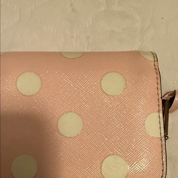 Pink Polka Dot Wristlet Wallet - Picture 12 of 14